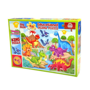 پازل 40 تکه کینگ طرح دایناسور های شاد