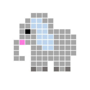 پیکسل آرت طرح فیل