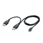 Dual Usb 2.0 Type A To Usb Mini 5 Pin Type B-01