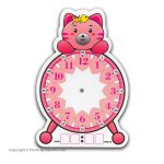 Paria Student Learning Clock Pink Cat