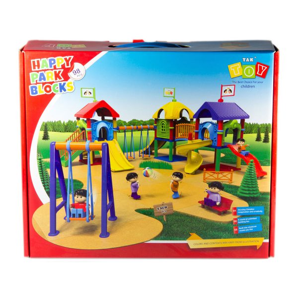 بازی آموزشی 98 تکه تک توی مدل Happy Park Blocks